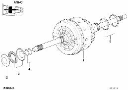 A5S560Z DRIVE CLUTCH A/B/C diagram for BMW 7 Series E38 740i
