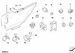 MOUNTING PARTS FOR CLUTCH LINES