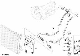 Refroidissement d'huile de boite diagram for BMW Z4 E85 2.5i