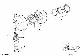 A5S310Z DRIVE CLUTCH B/BRAKE BAND C2 diagram for BMW 7 Series E38 725tds