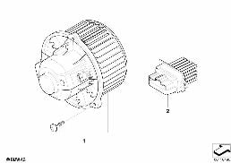 BLOWER UNIT / MOUNTING PARTS diagram for BMW Z4 E85 2.5si