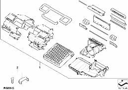 HOUSING PARTS, HEATER diagram for BMW Z4 E85 2.5si