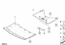 FRONT AGGREGATE PROTECTIVE PLATE diagram for BMW 7 Series E66 760Li