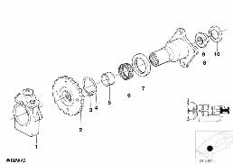 ZF 4HP22/24-H OUTPUT diagram for BMW 3 Series E30 318i
