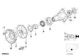 ZF 4HP22/24-EH Abtrieb diagram for BMW 7 Series E32 750iL