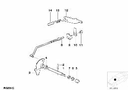 ZF 4HP22/24-EH Schaltung/Parksperre diagram for BMW 7 Series E32 750iL