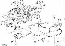 ZF 4HP22/24-EH Schaltgerät + Anbauteile diagram for BMW 7 Series E32 750iL