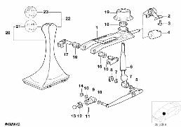 GEARSHIFT MANUAL TRANSMISSION diagram for BMW 8 Series E31 850Ci