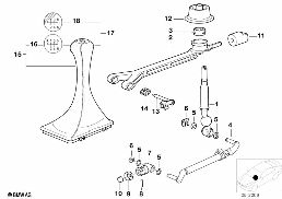 Pièces de commande de vitesses diagram for BMW 8 Series E31 840i