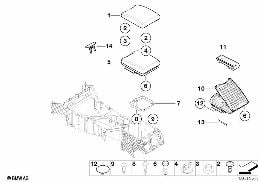 ARMREST, CENTRE CONSOLE diagram for BMW X5 E53 4.4i