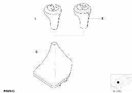 Pommeaux de levier/soufflet de levier vt diagram for BMW 5 Series E39 525td