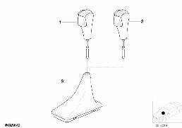 SELECTOR LEVER HANDLES / COVERS diagram for BMW 3 Series E46 318i