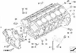 Blok silnika diagram for BMW 7 Series E66 760Li