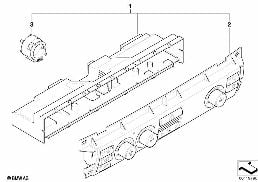 Panel obsługi automatycznej klimatyzacji diagram for BMW 7 Series E65 745i