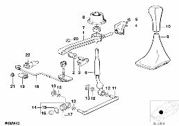 GEARSHIFT MANUAL TRANSMISSION diagram for BMW 5 Series E34 525i