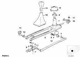 Schakeling handg.transmissie/vierwiel diagram for BMW 5 Series E34 525ix