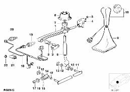 GEARSHIFT MANUAL TRANSMISSION diagram for BMW 5 Series E34 M5 3.8