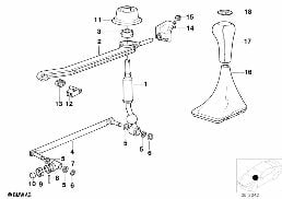 GEARSHIFT MANUAL TRANSMISSION diagram for BMW 7 Series E32 730i
