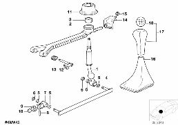 Schaltung mechanisches Getriebe diagram for BMW 5 Series E34 540i