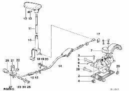 Schaltung automatisches Getriebe diagram for BMW 7 Series E32 750iL