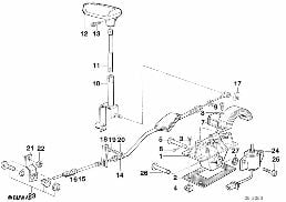 GEARSHIFT AUTOMATIC TRANSMISSION diagram for BMW 5 Series E34 525i