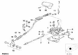 SHIFT INTERLOCK AUTOMATIC TRANSM. JAPAN diagram for BMW 7 Series E32 730i