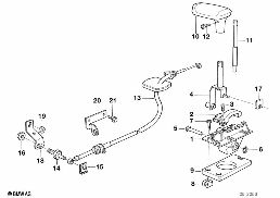 Automatische transmissiedelen diagram for BMW 5 Series E34 525ix