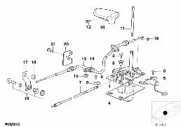 SHIFT INTERLOCK AUTOMATIC TRANSM. JAPAN diagram for BMW 5 Series E34 525i