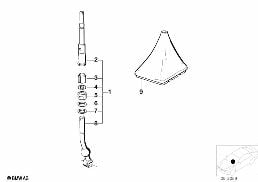 Piezas de cambio diagram for BMW 7 Series E32 735i