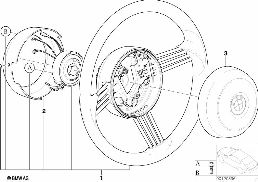 INDIVID. STRNG WHL,LEATHER, AIRBAG-SMART diagram for BMW Z8 E52 Z8