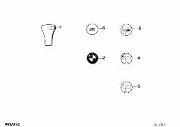 Botones de cambio/cubiertas/plaquitas diagram for BMW 7 Series E32 735i