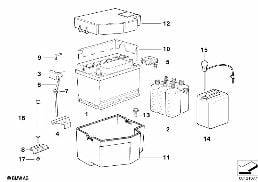 BATTERY diagram for BMW 3 Series E36 325i