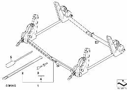 porte-skis, porte-snowboards diagram for BMW Z4 E85 2.5i