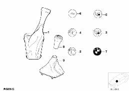 Botones de cambio/cubiertas/plaquitas diagram for BMW 3 Series E30 M3