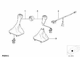 Palanca de mando remate cuero iluminada diagram for BMW 3 Series E30 M3