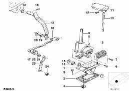 GEARSHIFT AUTOMATIC TRANSMISSION diagram for BMW 3 Series E21 320