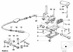 GEARSHIFT AUTOMATIC TRANSMISSION diagram for BMW 6 Series E24 633CSi