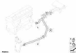 Durites de retour diagram for BMW Z4 E85 2.5i