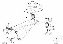 GEARSHIFT MANUAL TRANSMISSION diagram for BMW 6 Series E24 633CSi