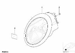 Reflektor diagram for BMW MINI R50 Cooper