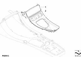 INDIVIDUAL CENTER CONSOLE PANELS, FRONT diagram for BMW Z8 E52 Z8