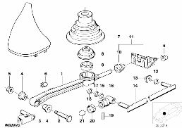 Механизм переключения передач МКПП diagram for BMW 5 Series E28 M5