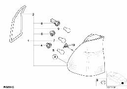 REAR LIGHT IN THE SIDE PANEL diagram for BMW X5 E53 3.0d