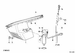 Carter d'huile/indicateur niveau d'huile diagram for BMW 5 Series E34 520i