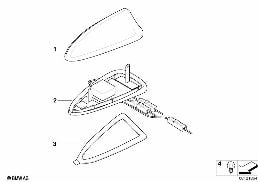 Elem. poj. dachowej anteny telefon. diagram for BMW 7 Series E65 745i