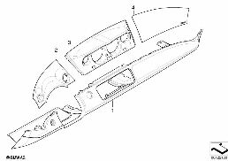INDIVIDUAL TRIM PIECE, INSTRUMENT PANEL diagram for BMW Z8 E52 Z8