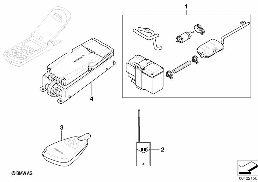 INSTALL.KIT, INDEPENDENT HEATER diagram for BMW 7 Series E38 740i