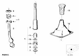 SHIFT LEVER/COVER diagram for BMW 5 Series E12 528i