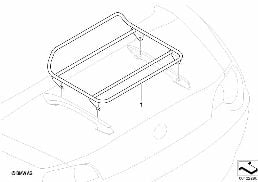 Galerie porte-babages diagram for BMW Z4 E85 2.5i