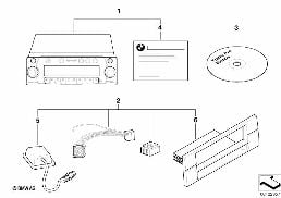 Pièces détachées radionavigation diagram for BMW 5 Series E39 525td